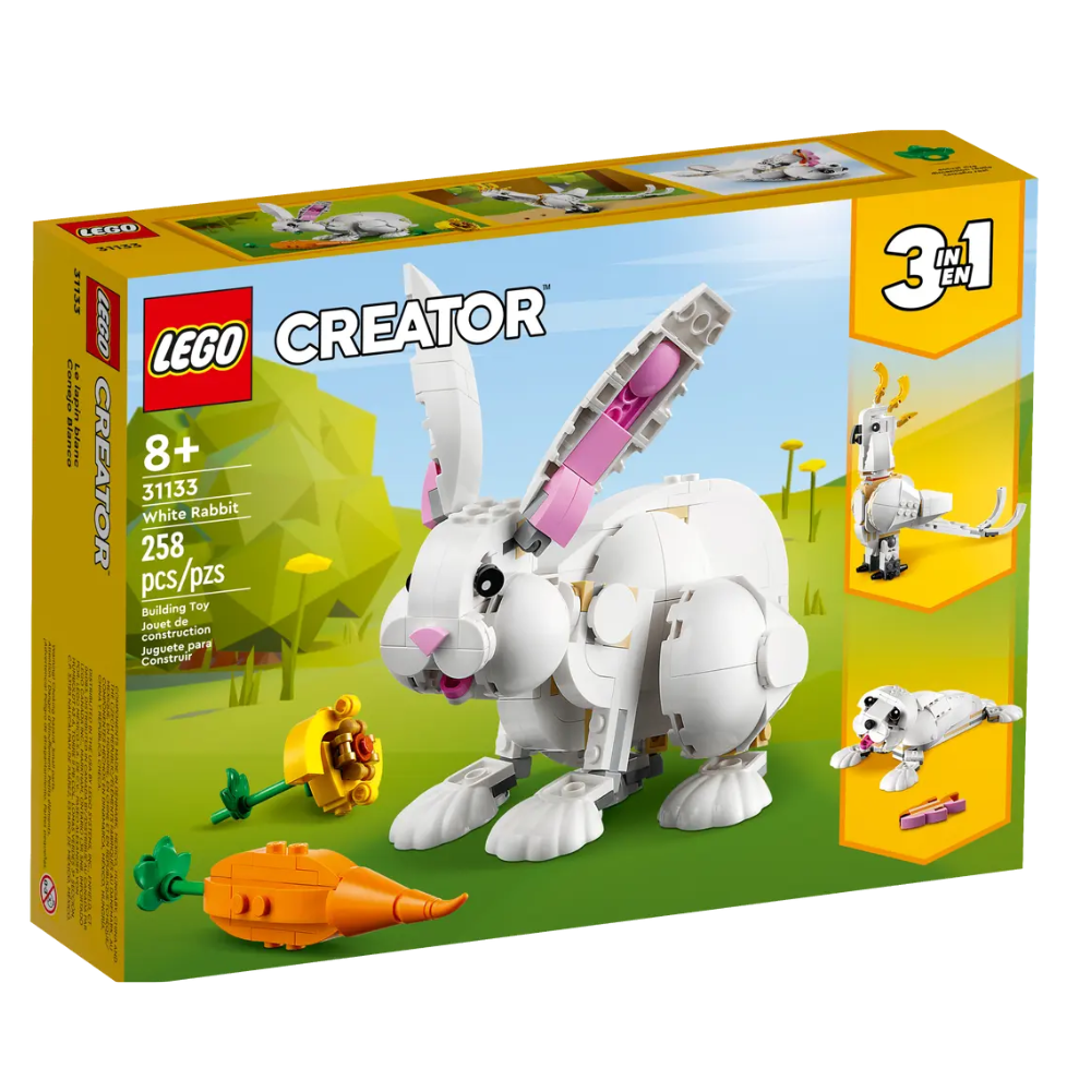 Set de creatie Iepure alb 3 in 1 Lego Creator, 8 ani+, 31133, Lego