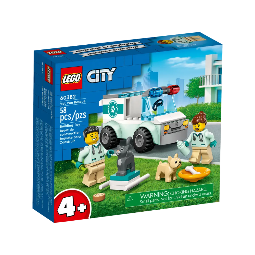 Set de creatie Ambulanta veterinara Lego City, 4 ani+, 60382, Lego