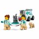 Set de creatie Ambulanta veterinara Lego City, 4 ani+, 60382, Lego 574366