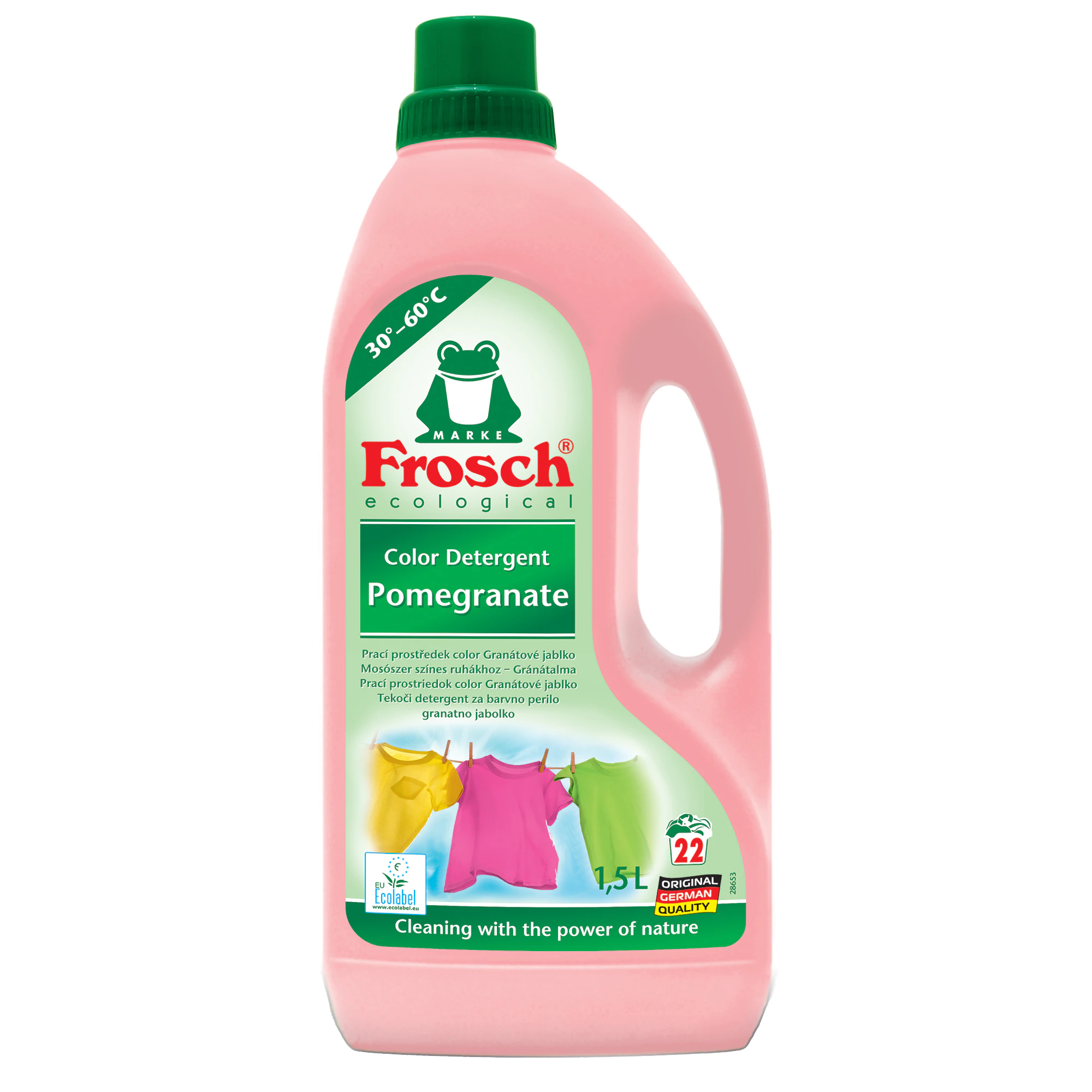 Detergent lichid pentru rufe colorate cu parfum de Rodie, 1500 ml, Frosch