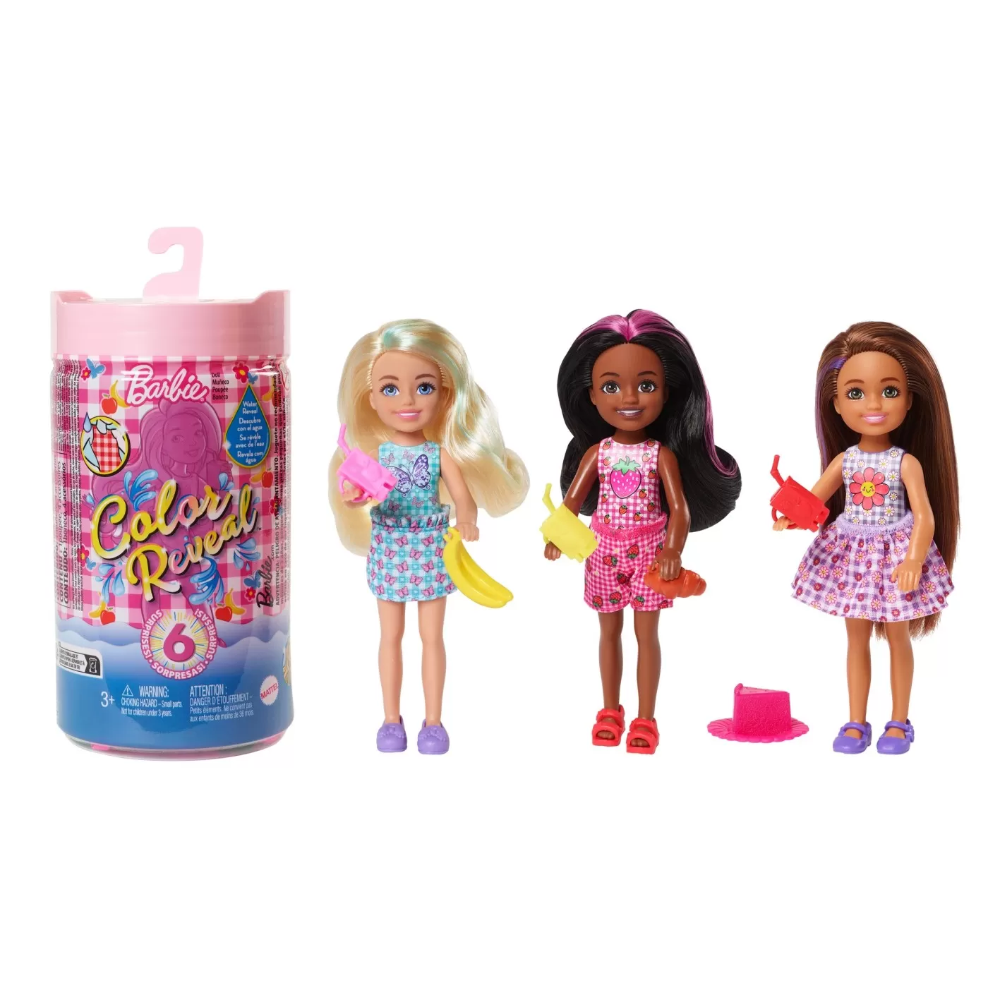 Papusa Chesea Color Reveal, 1 buc, Barbie