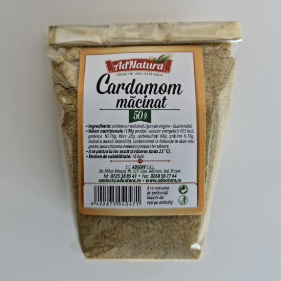 Cardamon macinat, 50 g, AdNatura 