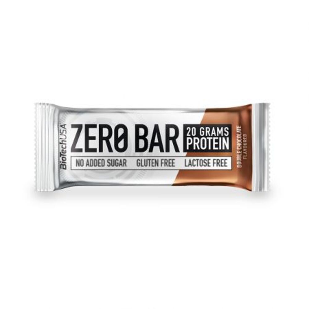 Baton proteic Double Chocolate Zero Bar, 50 g, BioTechUSA