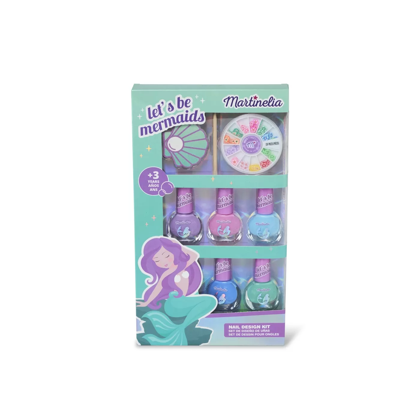 Set manichiura pentru copii Let's Be Mermaids, Martinelia