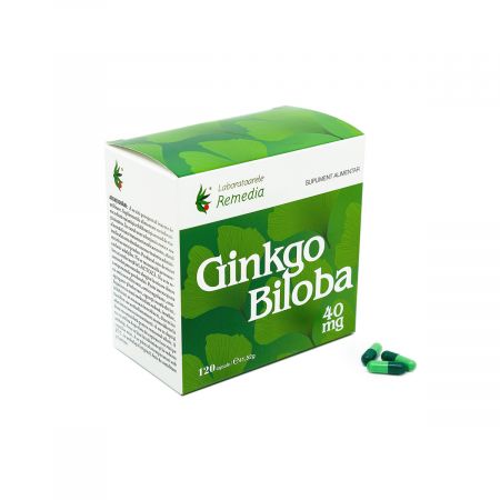 Ginkgo Biloba, 40 mg, 120 capsule, Remedia