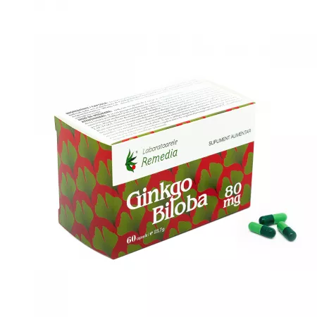 Ginkgo Biloba, 80 mg, 60 capsule, Remedia
