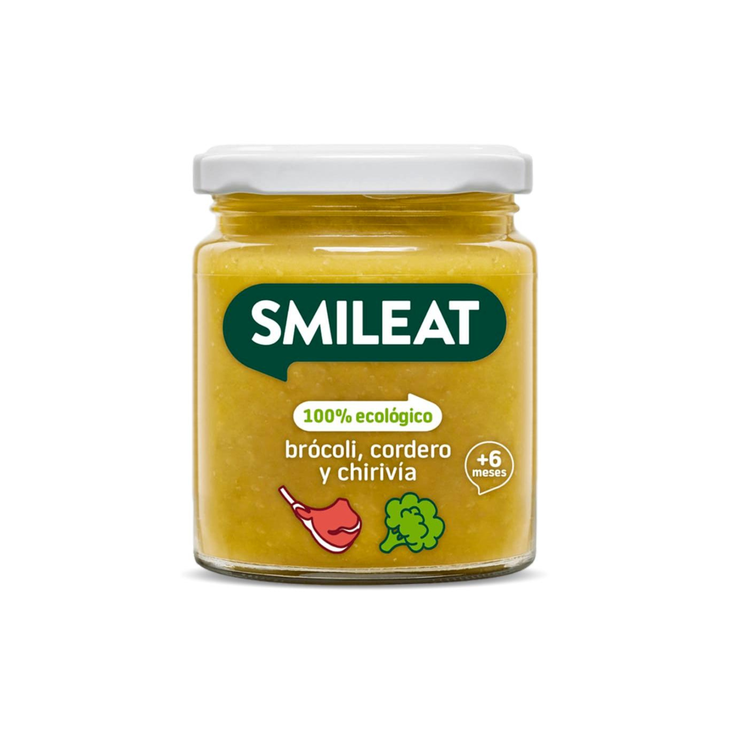 Piure Bio cu brocoli, pastarnac, miel si ulei masline, +6 luni, 230 g, Smileat