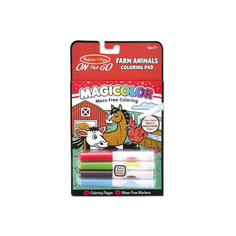 Carnetel de colorat Magicolor, Animale de la ferma, Melissa&Doug