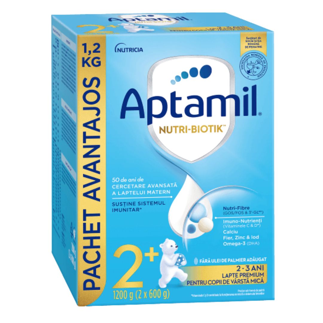 Lapte praf Nutri - Biotik 2+, 2-3 ani, 1200 g, Aptamil