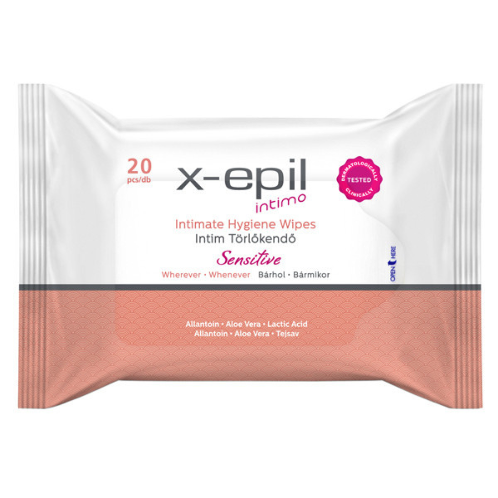 Servetele umede pentru igiena intima Sensitive, 20 buc, X-Epil