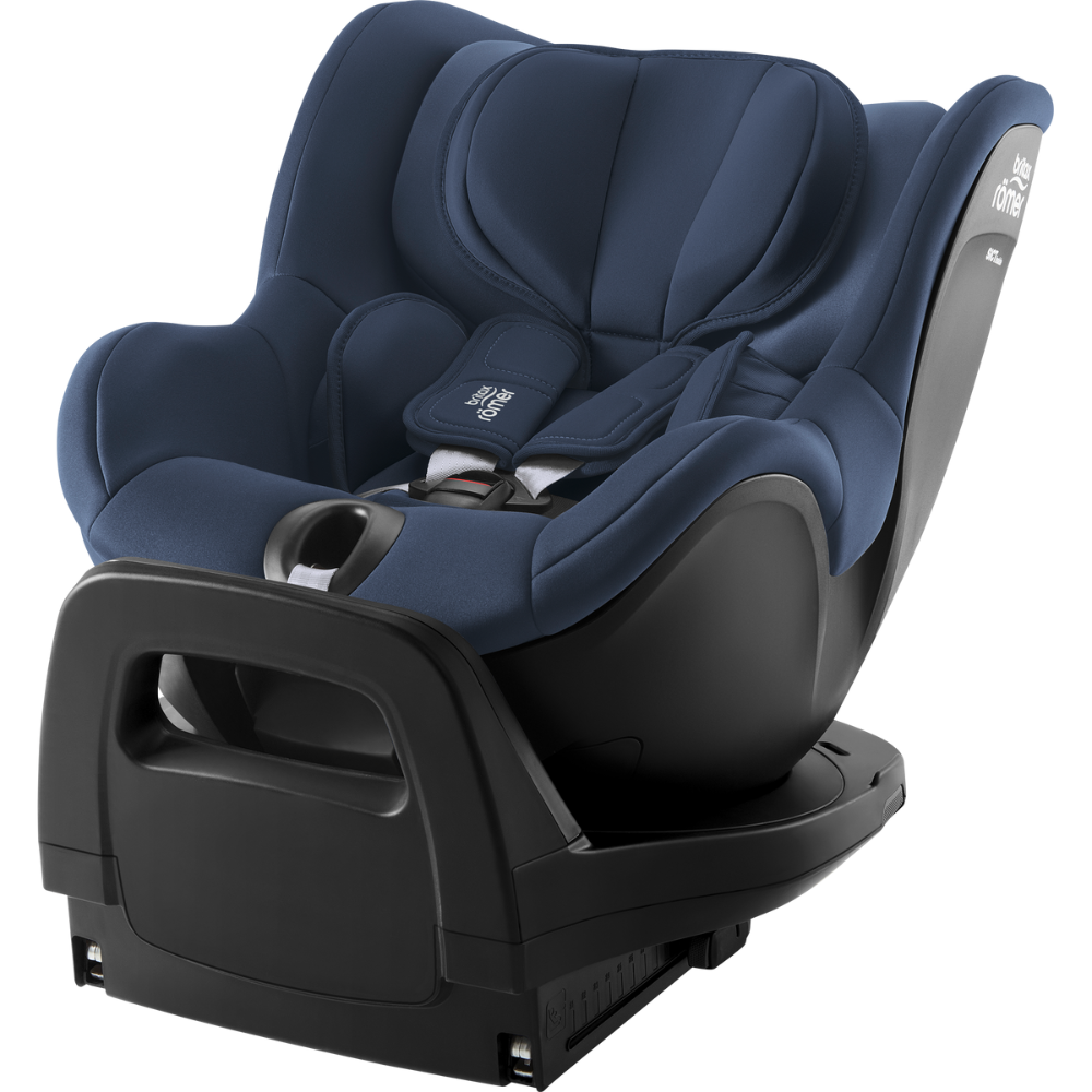 Scaun auto rotativ pentru copii cu baza inclusa Dualfix Pro i-Size, 40-105 cm, Indigo Blue, Britax