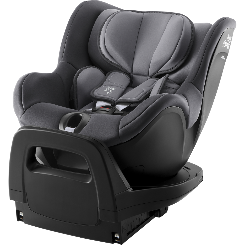 Scaun auto rotativ pentru copii cu baza inclusa Dualfix Pro i-Size, 40-105 cm, Midnight Grey, Britax