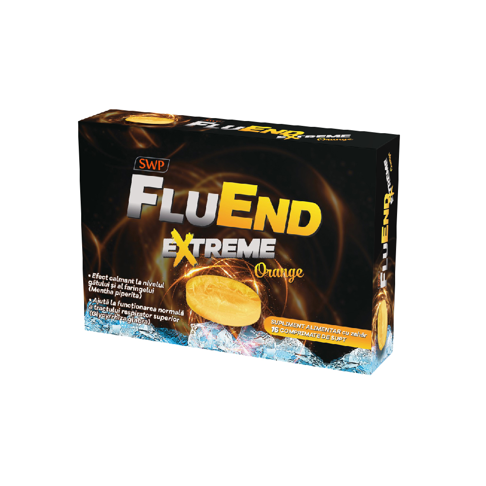 FluEnd Extreme, 16 comprimate, Portocala, Sun Wave Pharma