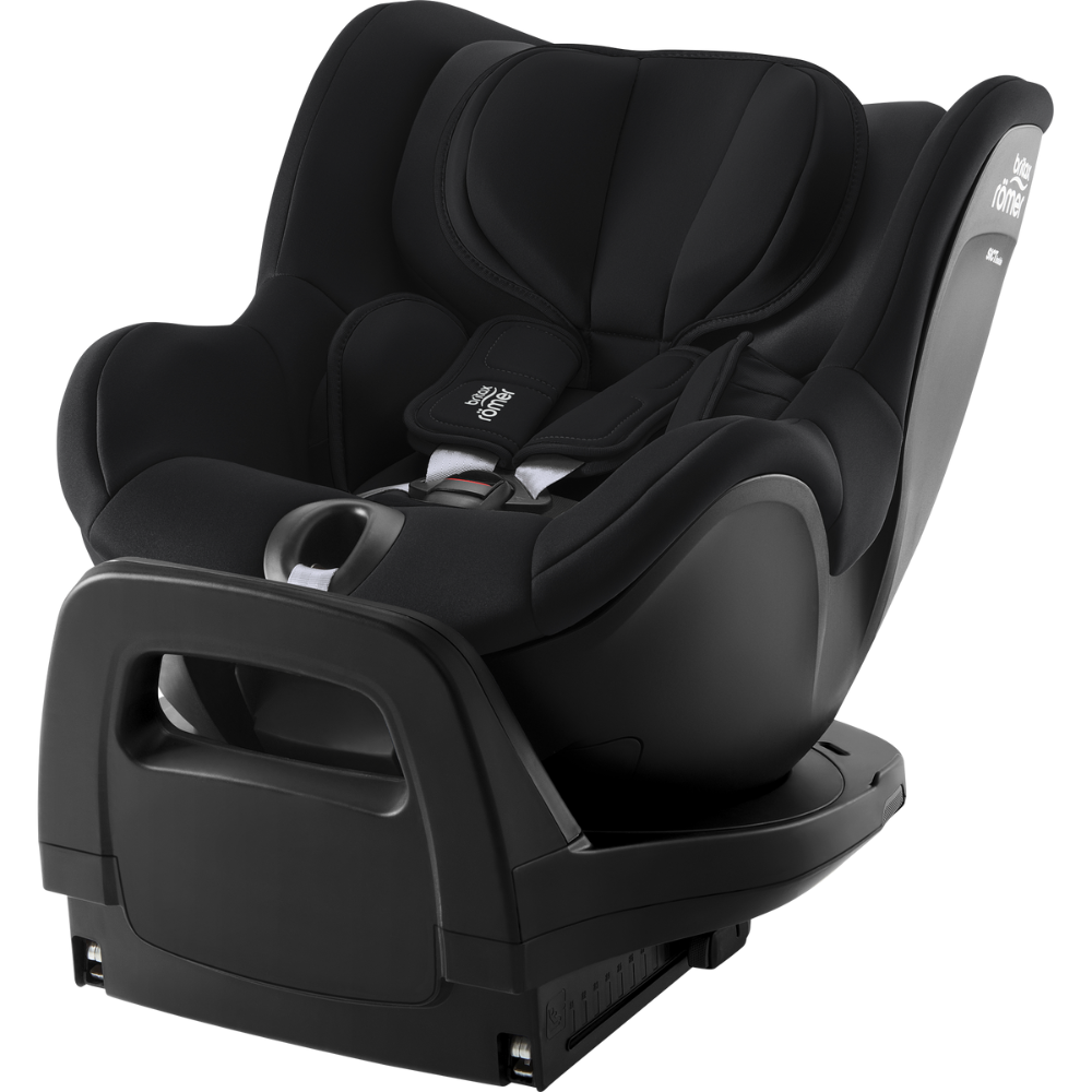 Scaun auto rotativ pentru copii cu baza inclusa Dualfix Pro i-Size, 40-105 cm, Space Black, Britax