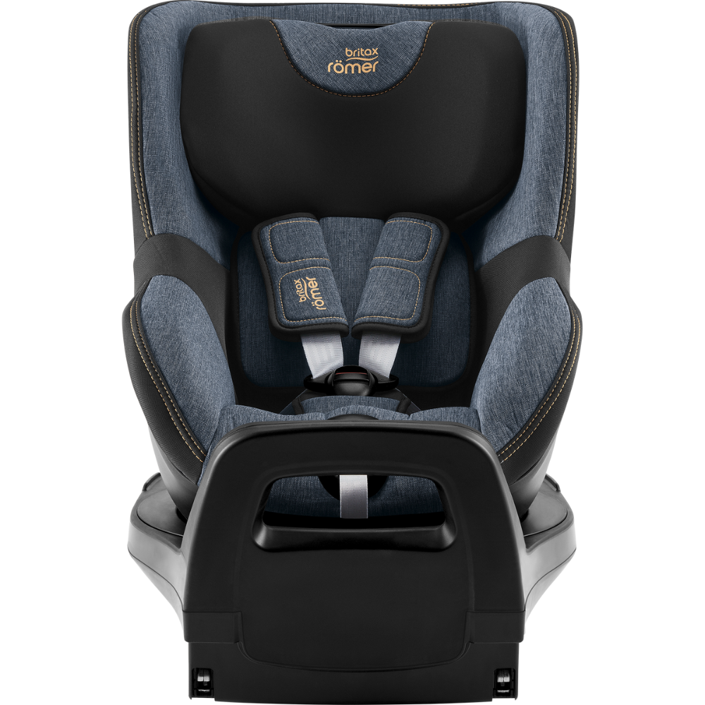 Scaun auto rotativ pentru copii cu baza inclusa Dualfix Pro M i-Size, 61-105 cm, Blue Marble, Britax 580040