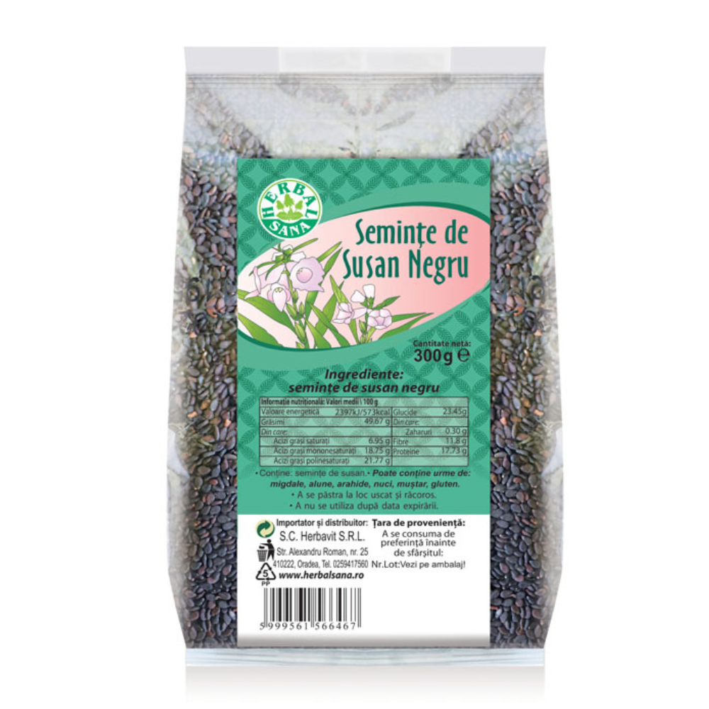 Seminte de susan negru, 300 g, Herbal Sana