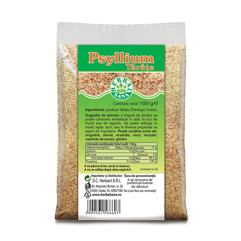 Psyllium tarate, 100 g, Herbal Sana