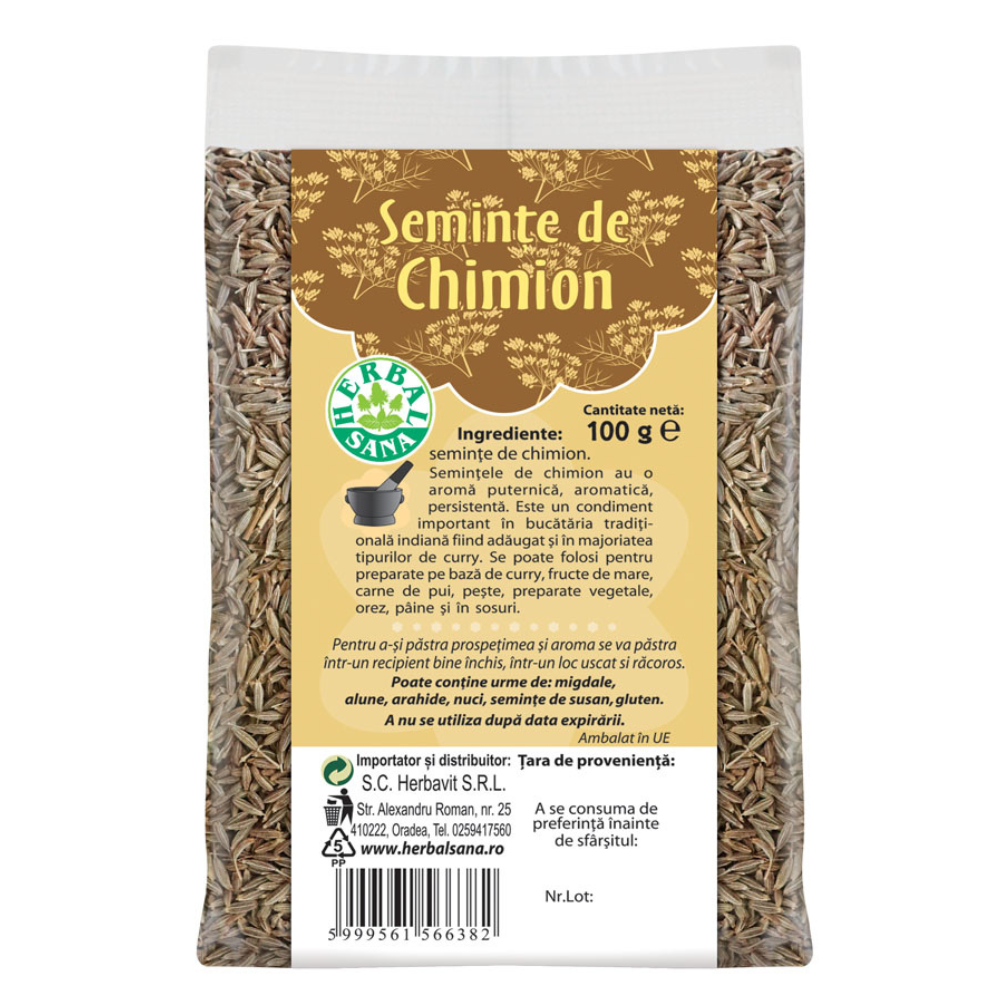 Seminte de chimion, 100 g, Herbal Sana