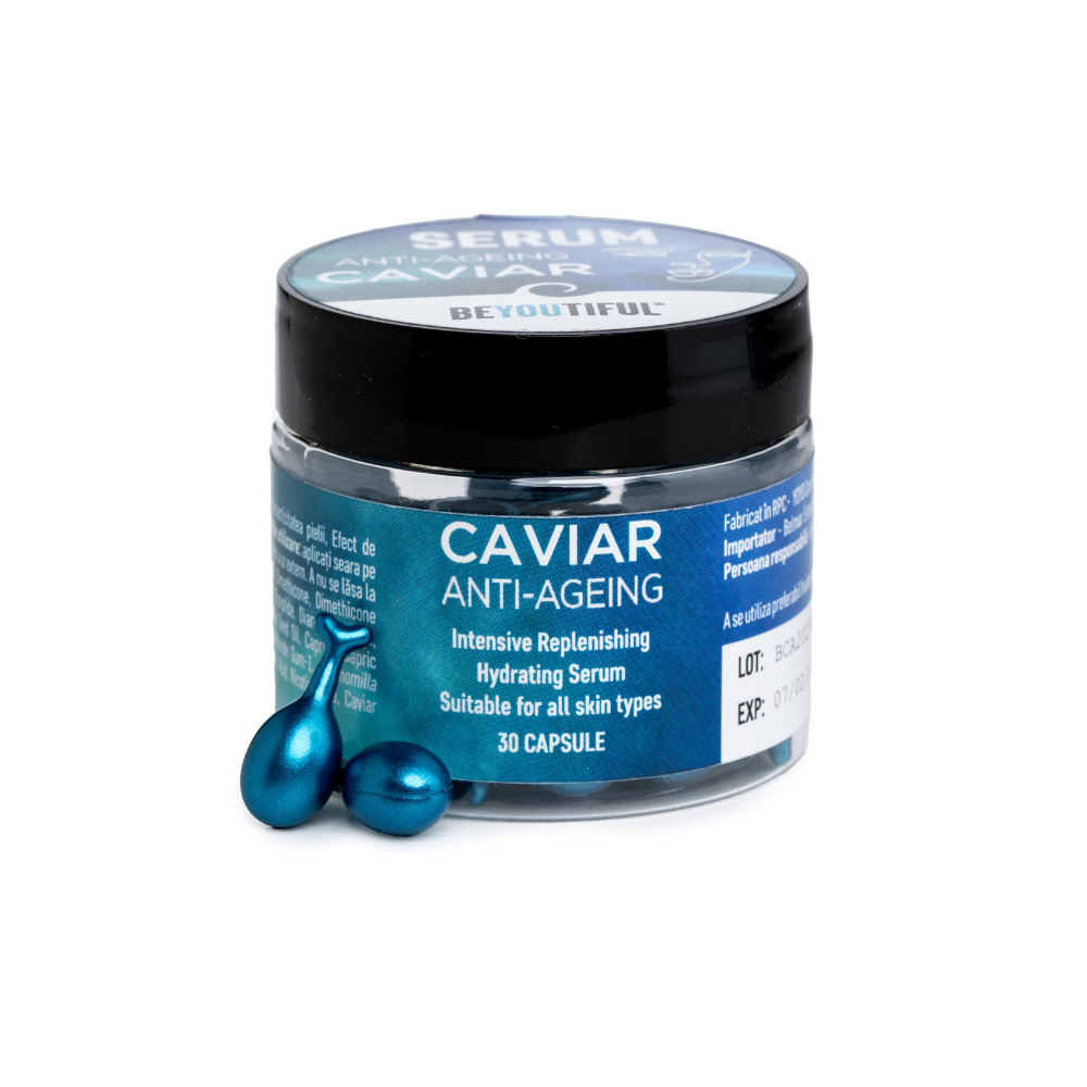 Ser de fata anti-age cu Caviar, 30 capsule, Beyoutiful