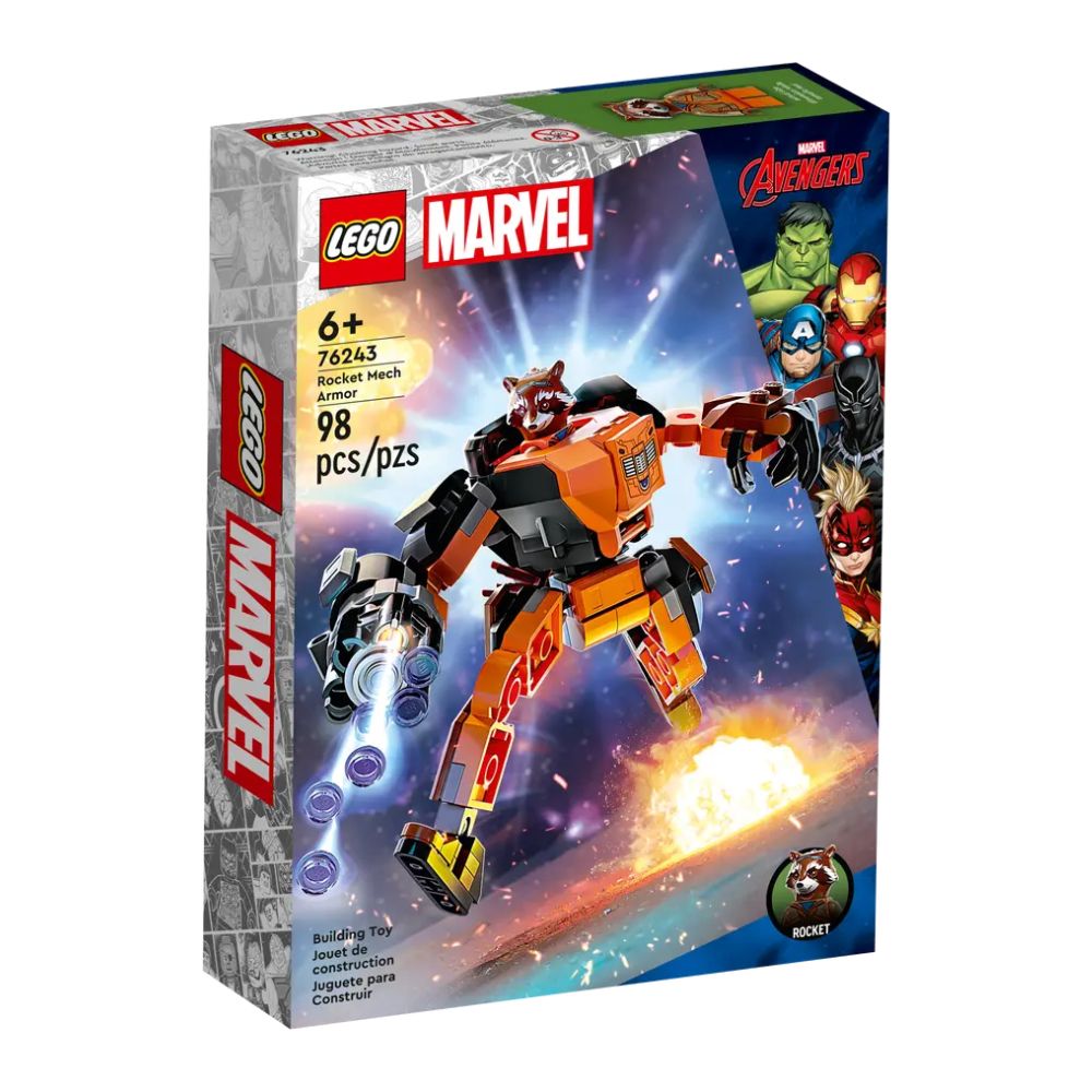 Armura de robot a lui Rocket Lego Marvel, 76243, Lego
