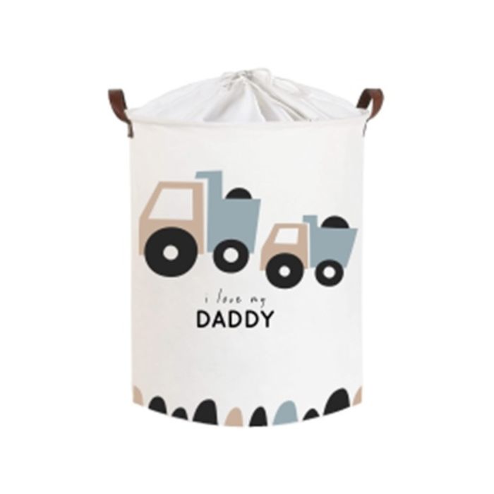 Cos din bumbac pentru jucarii, 35X45 cm, Love Daddy, Sipo