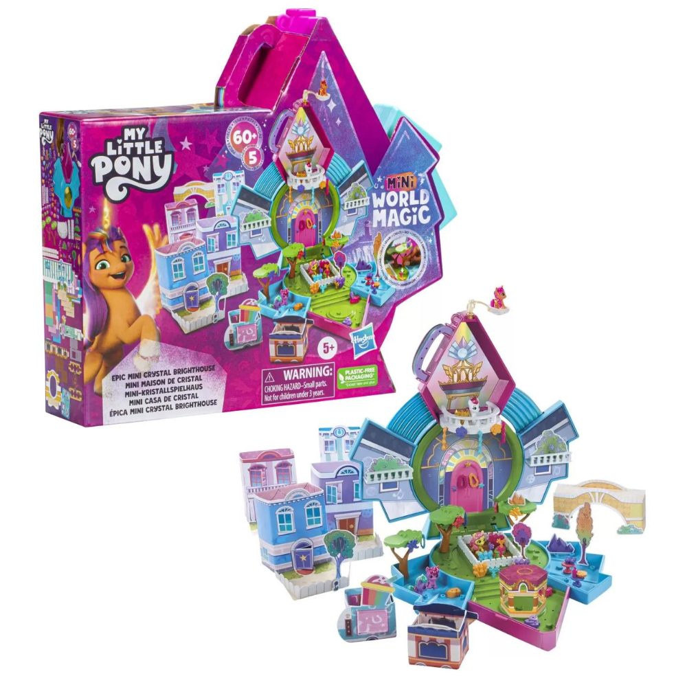 Set de creatie My Little Pony Mini World Magic, +5 ani, Casuta Luminoasa, Hasbro