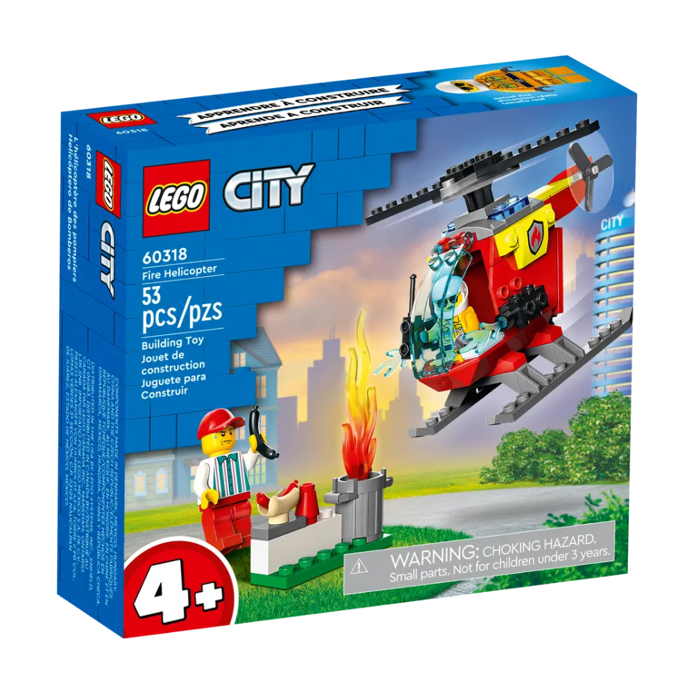 Elicopter de pompieri Lego City, 4 ani+, 60318, Lego