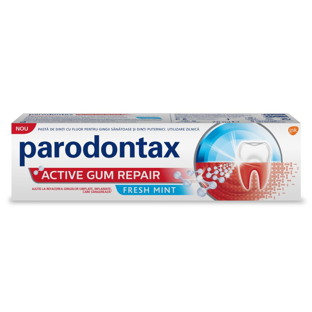 Pasta de dinti Active Gum Repair, Fresh Mint, 75 ml, Parodontax
