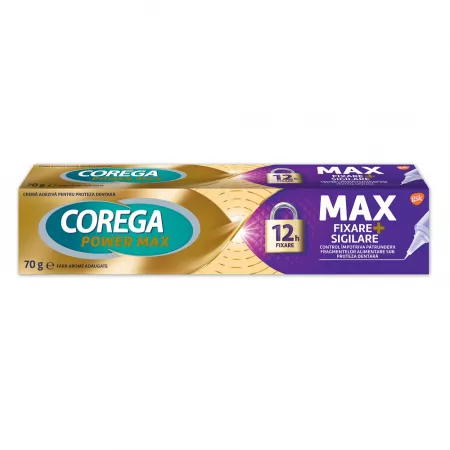 Crema adeziva pentru proteza dentara Power Max Fixare + Confort, 70 g, Corega