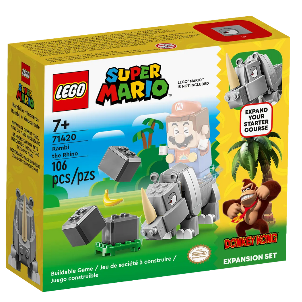 Set de extindere Rinocerul Rambi, 7 ani+, 71420, Lego Super Mario