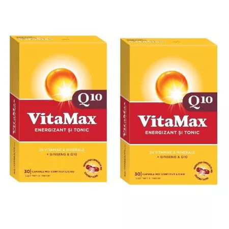 Pachet Vitamax Q10, 30 + 30 capsule, Omega Pharma