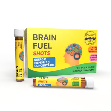 Royal Brain Fuel Shots, 10 fiole buvabile, Justin Pharma