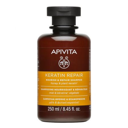Sampon reparator cu keratina vegetala Keratin Repair, 250 ml, Apivita