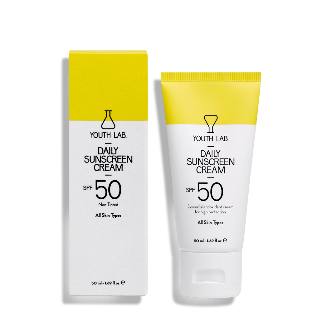 Crema cu protectie solara pentru fata, non-colorata, SPF 50 Sun Care, 50 ml, Youth Lab