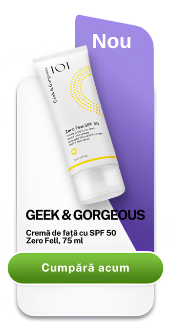 Crema de fata cu SPF 50 Zero Feel, 75 ml, Geek & Gorgeous 