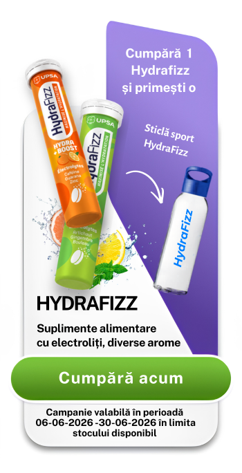 Adauga in cos un produs din lista selectata si primesti o Sticla sport HydraFizz
