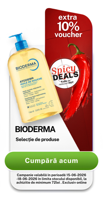 Spicy Deals cu extra 10% voucher aplicat in cos la Bioderma