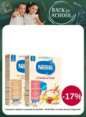 Back to School cu reducere 17% la Nestle