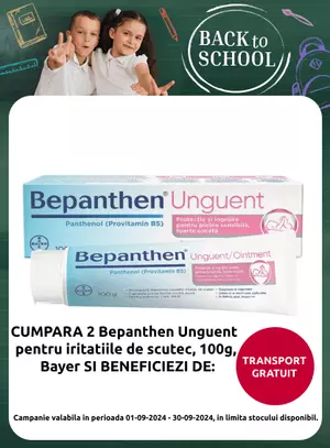 Back to School cu Transport Gratuit la Bepanthen Unguent 100g