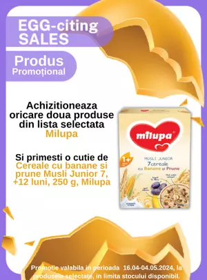 Egg-citing Sales cu produs promotional la Milumil