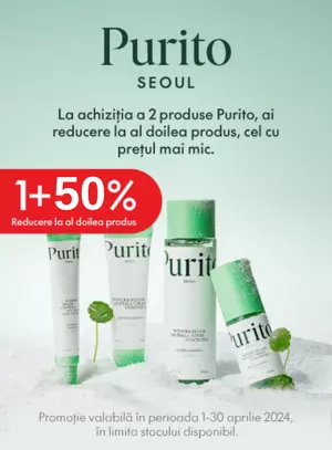 Promotie 1+50% reducere al doilea produs Purito