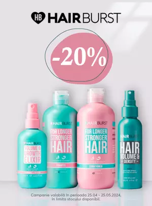 Promotie cu 20% reducere la Hairburst