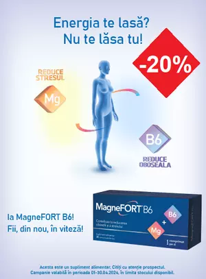 Promotie cu 20% reducere la Magnefort B6