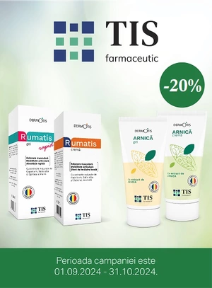 Promotie cu 20% reducere la Tis Farmaceutic