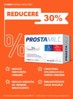 Promotie cu 30% reducere la Prostamill
