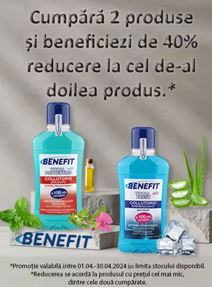 Promotie cu 40% reducere la al 2lea produs Benefit