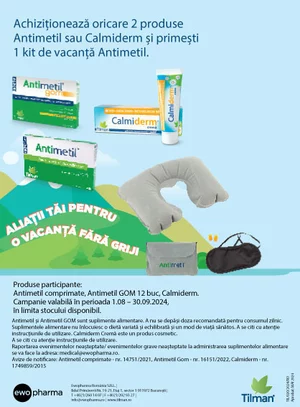 Promotie cu produs bonus Kit Antimetil