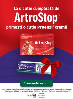 Promotie cu produs promotional ArtroStop Crema