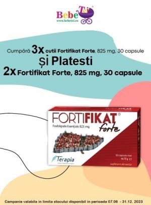 Promotie cu produs promotional Fortifikat Forte 825 mg - 30 capsule