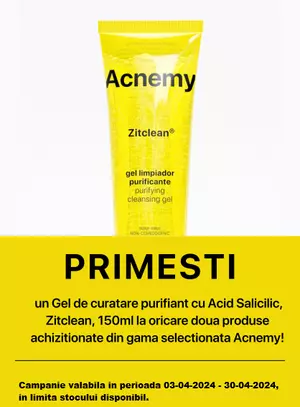 Promotie cu produs promotional la Acnemy